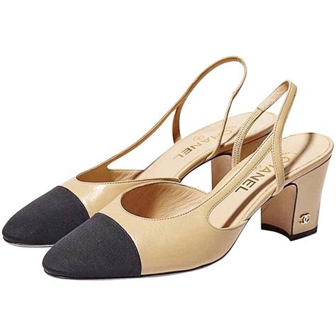 chanel shoes black and beige|chanel slingback price euro.